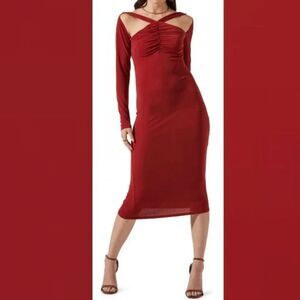 ASTR The‎ Label Cutout Detail Long Sleeve Bodycon Dress | Size XS
